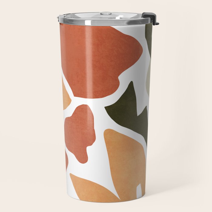 Colorful abstract florals Travel Mug Gallery Image 2