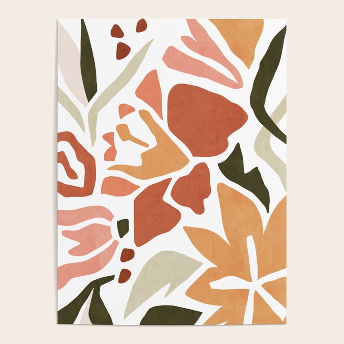 Colorful abstract florals Poster Gallery Image 4