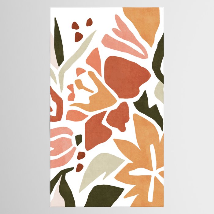 Colorful abstract florals Tablecloth Gallery Image 2