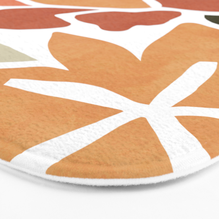 Colorful abstract florals Bath Mat Gallery Image 3