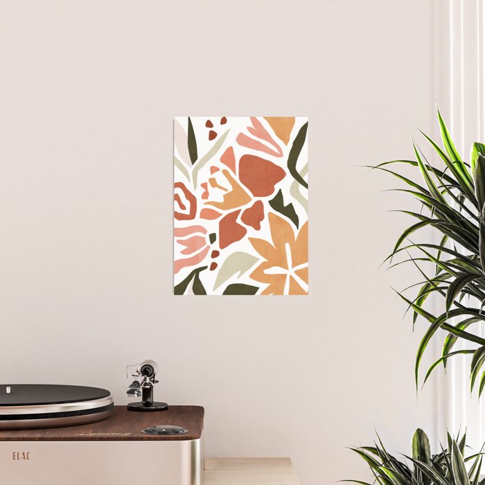 Colorful abstract florals Poster Gallery Image 2
