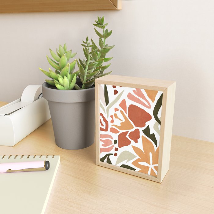 Colorful abstract florals Mini Art Print Gallery Image 2