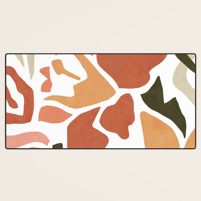 Colorful abstract florals Desk Mat Gallery Image 3