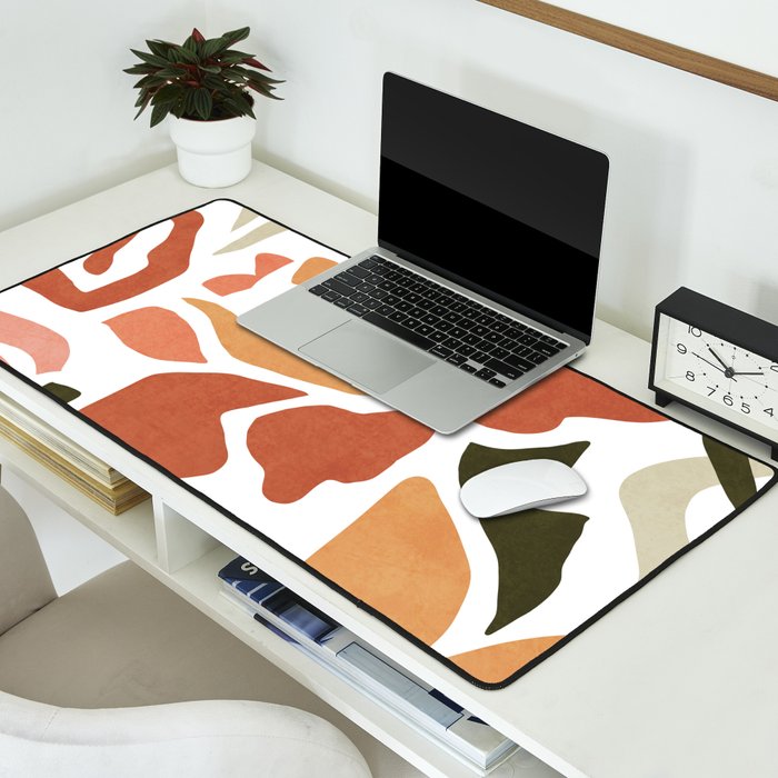 Colorful abstract florals Desk Mat Gallery Image 2