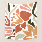Colorful abstract florals Wall Tapestry Gallery Image 4