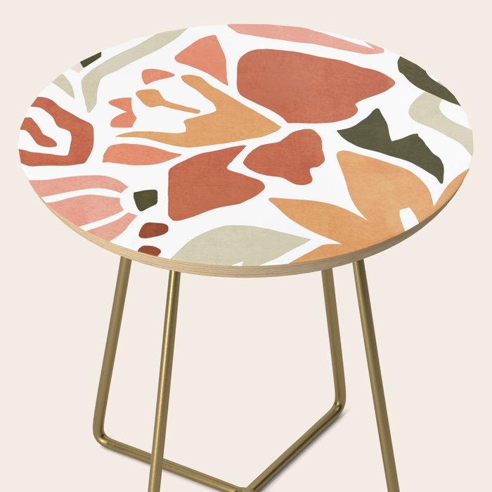 Colorful abstract florals Side Table Gallery Image 2