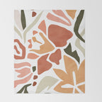 Colorful abstract florals Throw Blanket Gallery Image 2