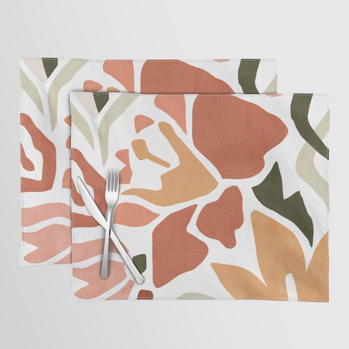 Colorful abstract florals Placemat Gallery Image 1