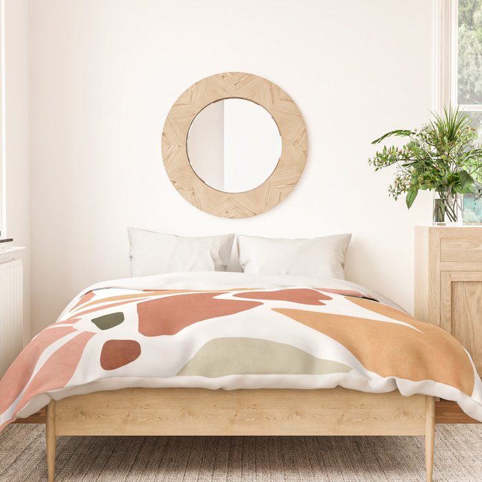 Colorful abstract florals Duvet Cover Gallery Image 3