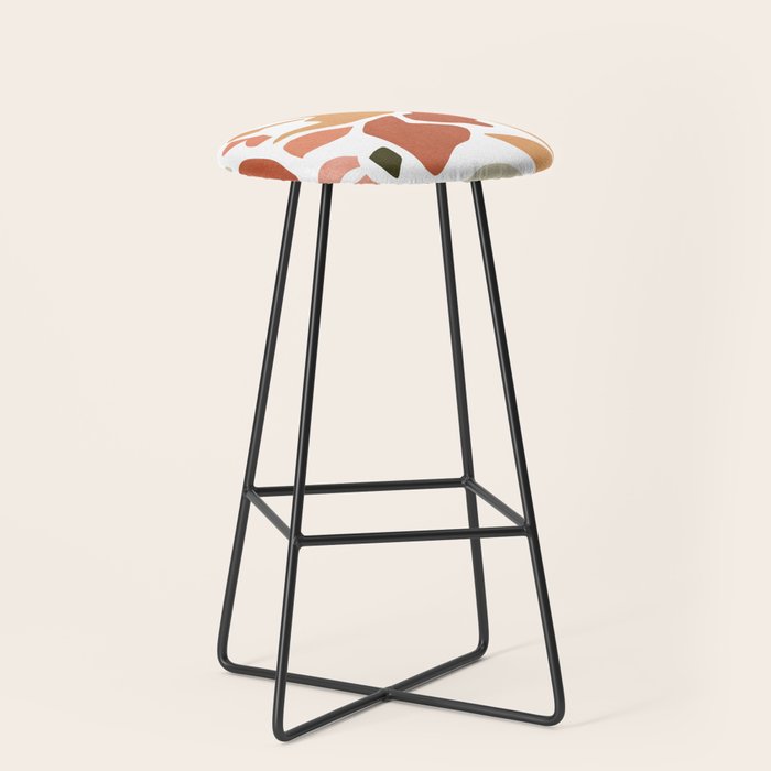 Colorful abstract florals Stool Gallery Image 1