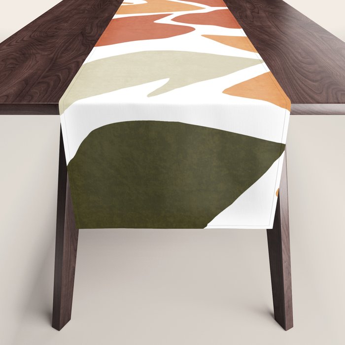 Colorful abstract florals Table Runner Gallery Image 1