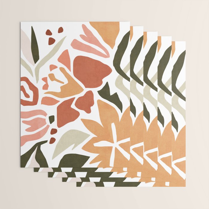 Colorful abstract florals Wrapping Paper Gallery Image 3