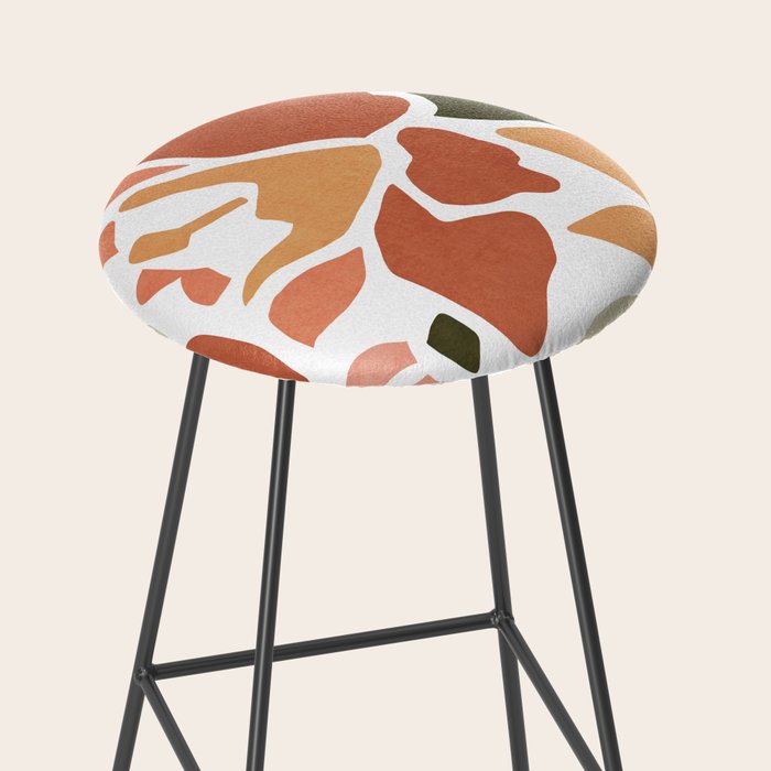 Colorful abstract florals Stool Gallery Image 2
