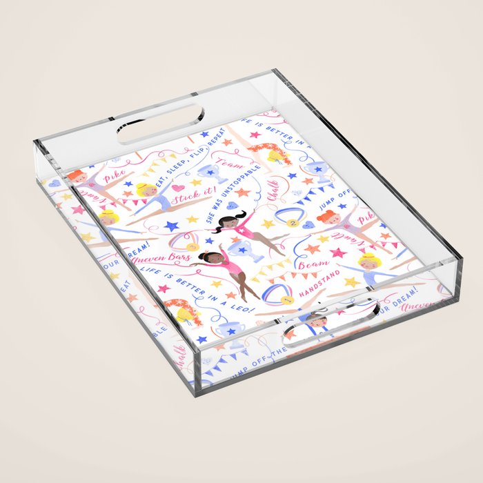 Gymnast Girls Acrylic Tray Gallery Image 1