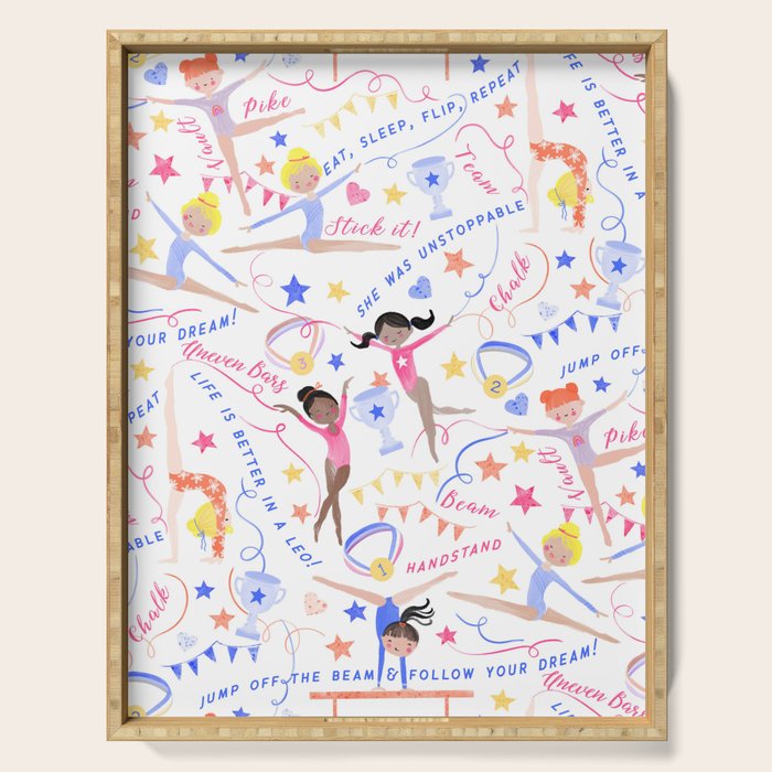 Gymnast Girls Serving Tray Gallery Image 1