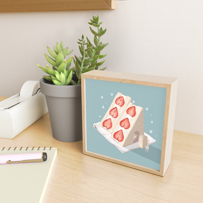 Strawberry Sandwiches Mini Art Print Gallery Image 2