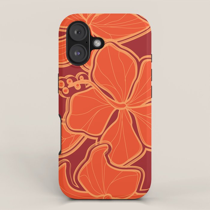 Kailua Hibiscus Hawaiian Sketchy Floral Design iPhone Case Gallery Image 1