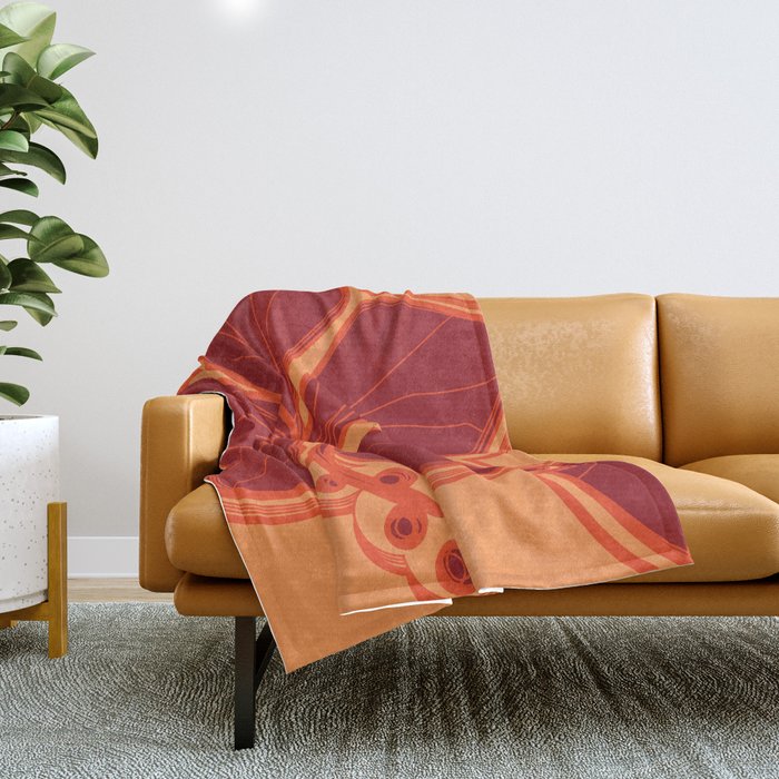 Kailua Hibiscus Hawaiian Sketchy Floral Design Throw Blanket Gallery Image 1