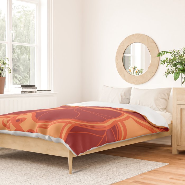 Kailua Hibiscus Hawaiian Sketchy Floral Design Duvet Cover Gallery Image 2