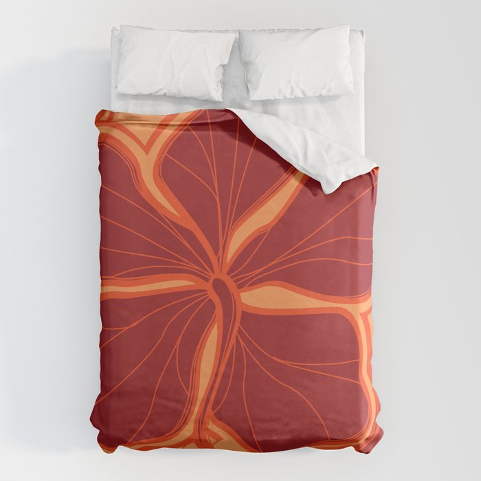 Kailua Hibiscus Hawaiian Sketchy Floral Design Duvet Cover Gallery Image 1