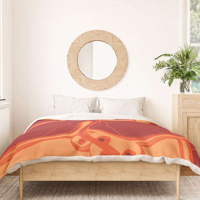 Kailua Hibiscus Hawaiian Sketchy Floral Design Duvet Cover Gallery Image 3