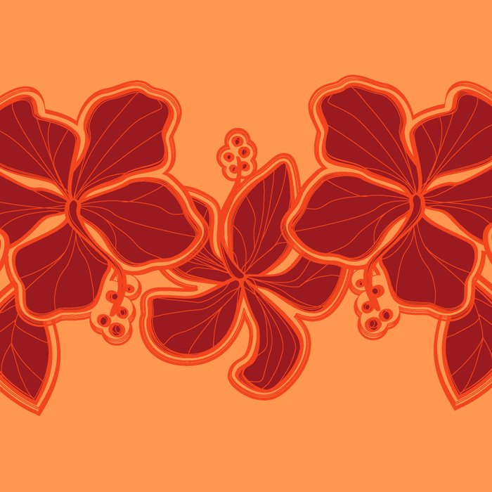 Kailua Hibiscus Hawaiian Sketchy Floral Design Coffee Mug Gallery Image 2