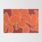 Kailua Hibiscus Hawaiian Sketchy Floral Design Rug Gallery Image 2