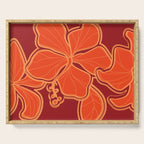 Kailua Hibiscus Hawaiian Sketchy Floral Design Serving Tray Gallery Image 1