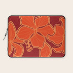 Kailua Hibiscus Hawaiian Sketchy Floral Design Laptop Sleeve Gallery Image 1