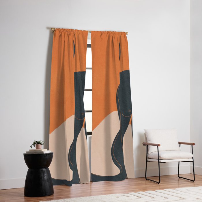 Abstract Nude III Window Curtain Gallery Image 2