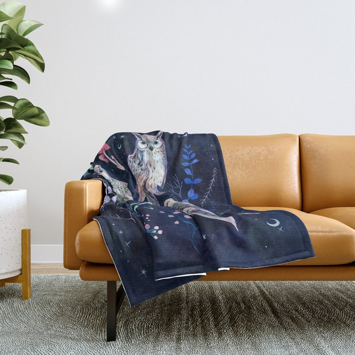 Night Owls Throw Blanket Gallery Image 1