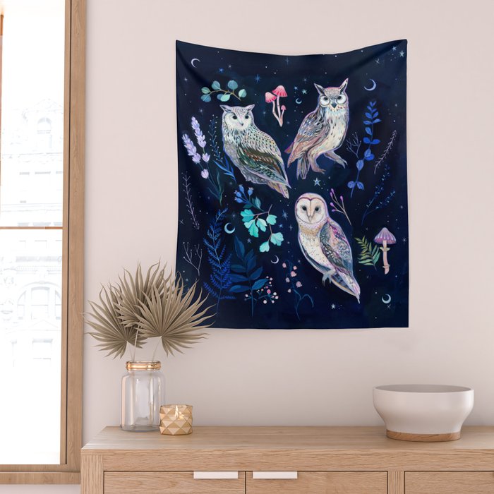 Night Owls Wall Tapestry Gallery Image 2