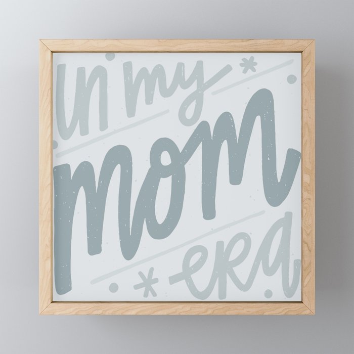 In my mom era . Blue Mini Art Print Gallery Image 1