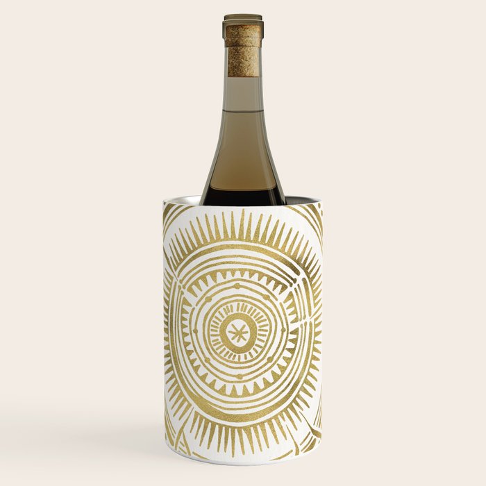 Quaking Aspen - Gold Tree Rings Wine Chiller Gallery Image 1