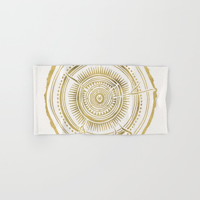 Quaking Aspen - Gold Tree Rings Bath Towel Gallery Image 1