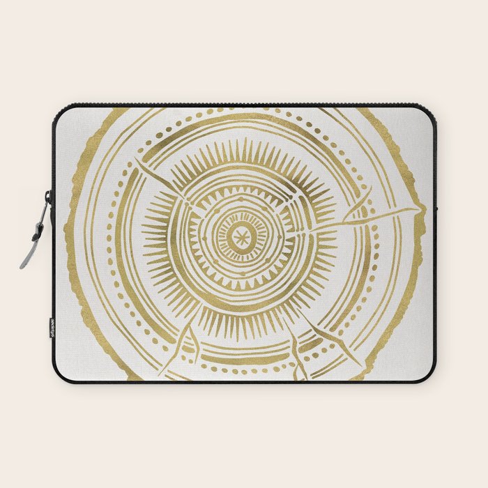Quaking Aspen - Gold Tree Rings Laptop Sleeve Gallery Image 1