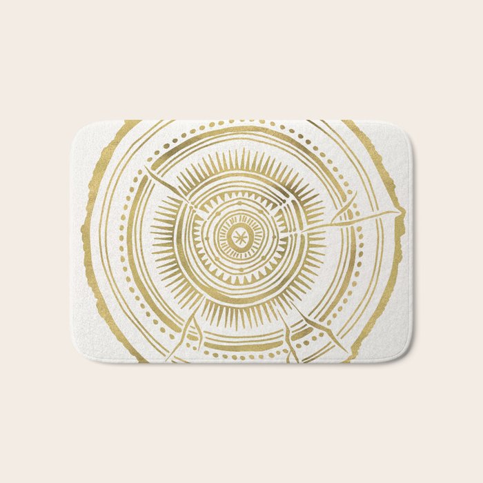 Quaking Aspen - Gold Tree Rings Bath Mat Gallery Image 1