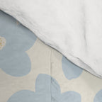 Light Blue And Cream Retro Flower Comforter Gallery Image 4
