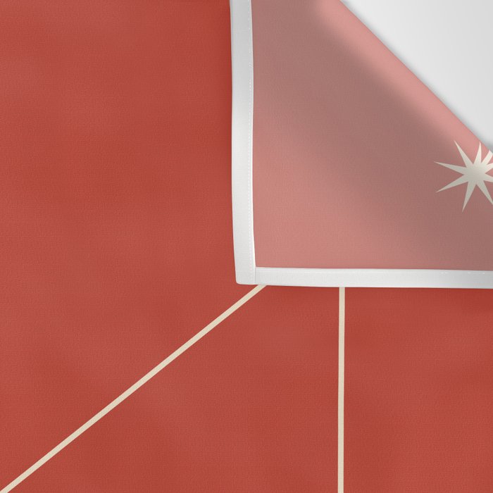 Capricorn Zodiac Star Constellation Line Art Red Wall Tapestry Gallery Image 3