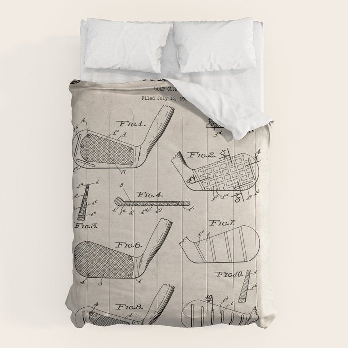 Golf Clubs Patent - Golfing Art - Antique Comforter Gallery Image 1