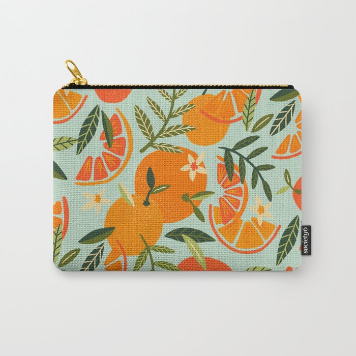 Orange Blooms - Mint Palette Carry All Pouch Gallery Image 1