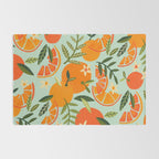 Orange Blooms - Mint Palette Rug Gallery Image 2