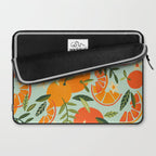 Orange Blooms - Mint Palette Laptop Sleeve Gallery Image 2