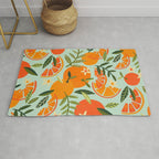 Orange Blooms - Mint Palette Rug Gallery Image 1