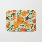 Orange Blooms - Mint Palette Bath Mat Gallery Image 1