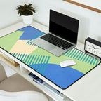Bloc Lines Half-circle - Green Blue Desk Mat Gallery Image 2