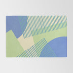 Bloc Lines Half-circle - Green Blue Rug Gallery Image 2