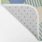 Bloc Lines Half-circle - Green Blue Bath Mat Gallery Image 2