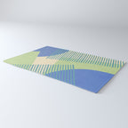 Bloc Lines Half-circle - Green Blue Rug Gallery Image 3