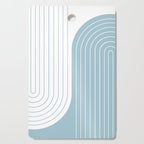 Two Tone Line Curvature XV Sky Blue Modern Arch Abstract Cutting Board Gallery Image 1
